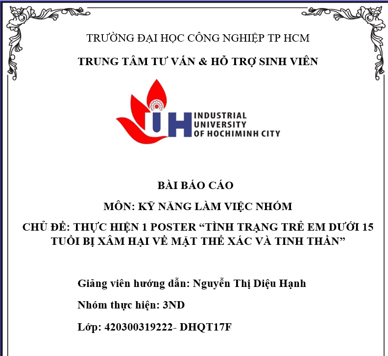 Báo Cáo Cuối Kỳ - Kỹ Năng Làm Việc Nhóm