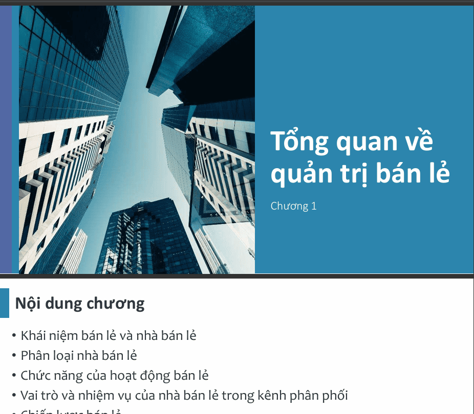 Bài Giảng Quản Trị Bán Lẻ