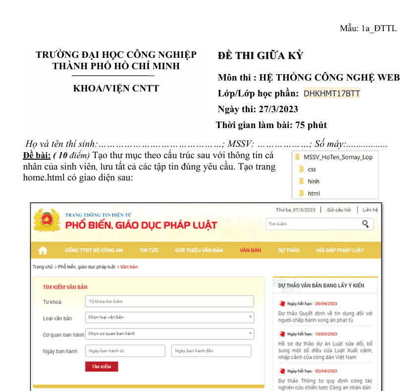 Đề Ôn Tập Giữa Kỳ Hệ Thống Và Công Nghệ Web
