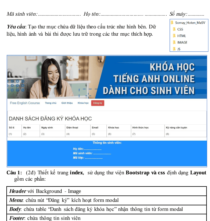 Đề Ôn Tập Cuối Kỳ Hệ Thống Và Công Nghệ Web
